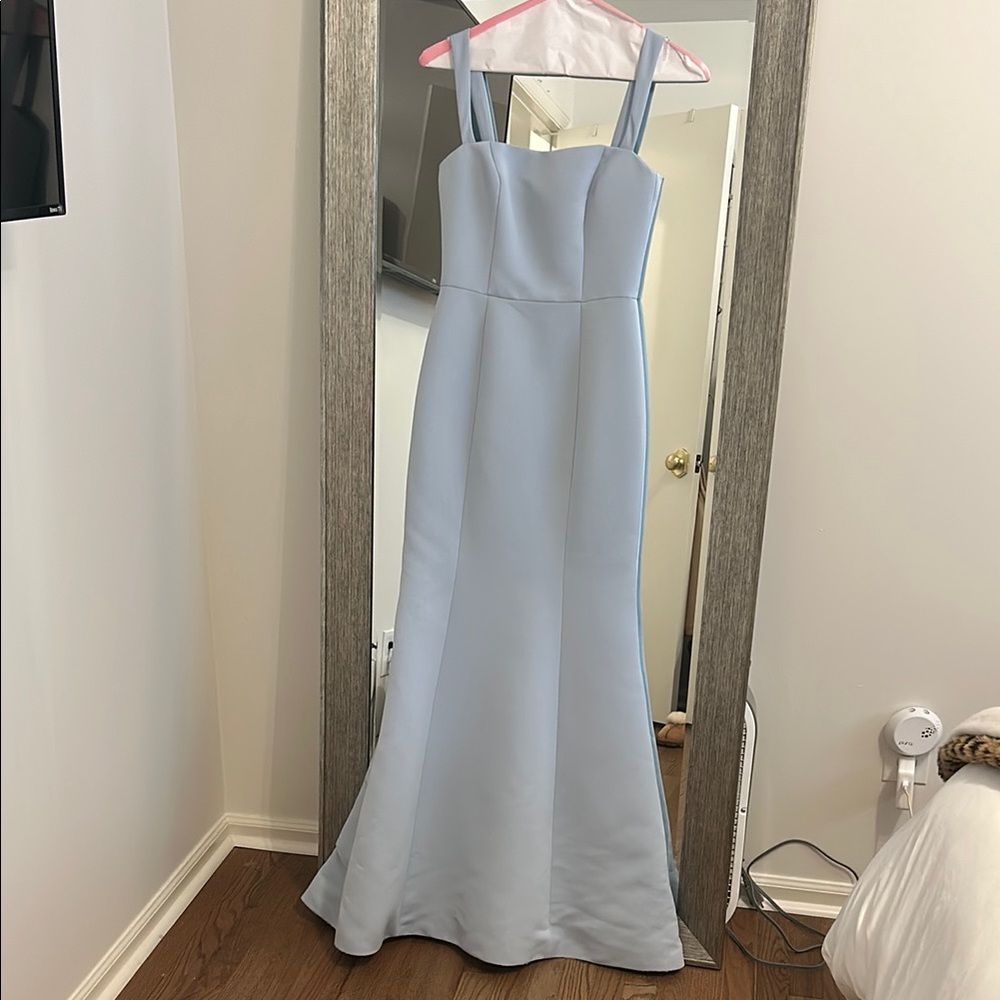 Amsale Bridesmaid Dress. Style Ida GB198A. Fabric Faille. Color Ice. Size 2.